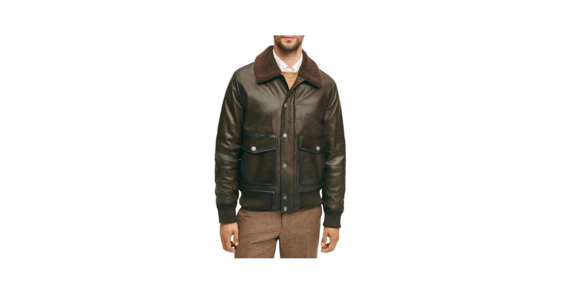 Hide & Seek Men's Black B3 Aviator G1 Bomber Leather Jacket