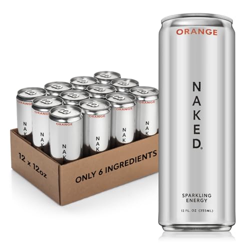 Naked Sparkling Energy Drink - Orange, Organic...