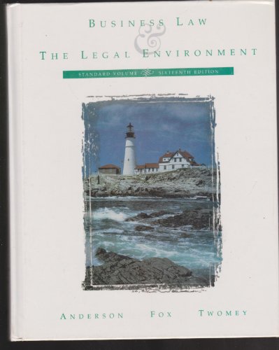 Business Law and the Legal Environment, Standar... 0538845422 Book Cover