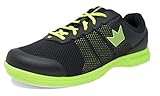 Brunswick Fuze Bowling-Schuhe für Damen und Herren, für Rechts- und Linkshänder Schuhgröße 39-46, in verschiedenen Farben (Schwarz/Neon, 44)