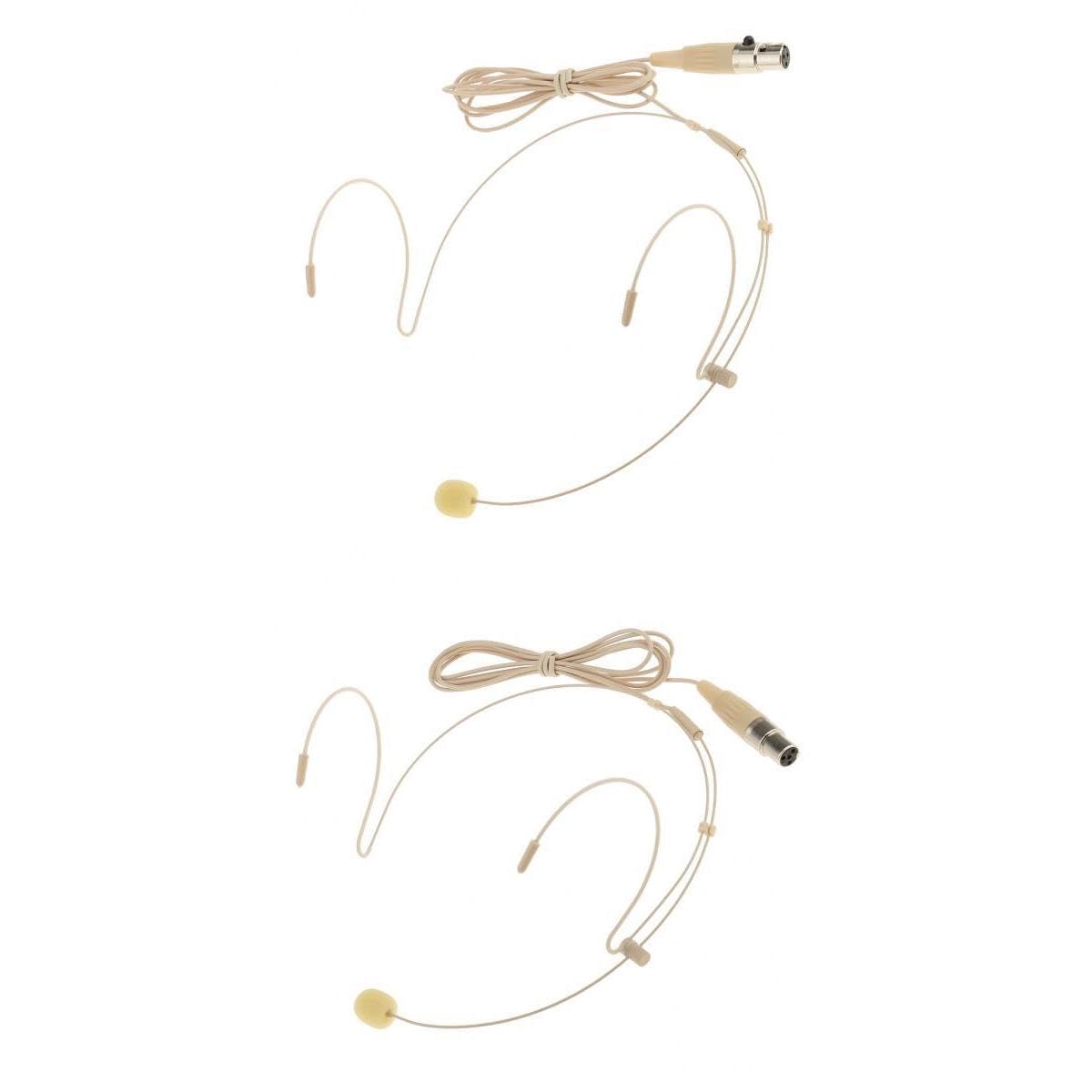 2pcs Mini Wired Headset Headworn Microphone Condenser Mic for Tour Guide-image-0