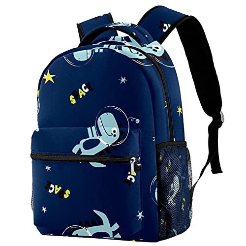 Sac à dos voyage dinosaure bleu pour l'école et les sorties scolaires