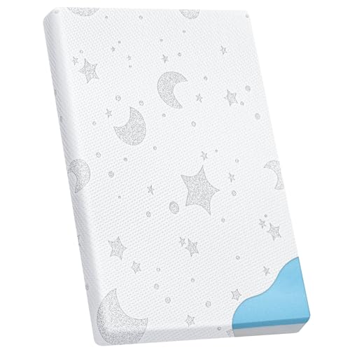 Image of Pack N Play Mattress, 38x26 Memory Foam Pack N Play Mattresses with Breathable Washable Cover, Dual-Sided Support Baby Travel Mattress for Pack N Play