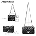 Travistar Quilted Crossbody Bags for Women - Small Vegan Leather Cross Body Purse Trendy Black Shoulder Bag Elegant Satchel Handbags Designer Evening Chain Clutch Purses with Cute Pendant