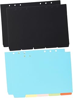 Abaodam 4 Conjuntos De Bloco De Notas Tag Notebooks Bloco De Notas Clipes Fichário Suprimentos Divisores De Caderno Destacáveis Abas De Fichário Destacáveis Partição Linha Divisória