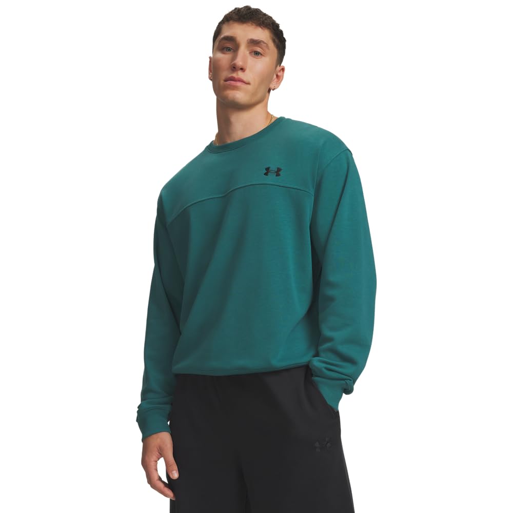 Under Armour Men's Green Rival Lightweight Crew Rack / Black Xl