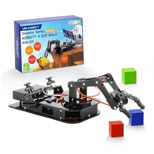 4DOF Robotic Arm Kit for Kids Compatible with Arduino IDE,