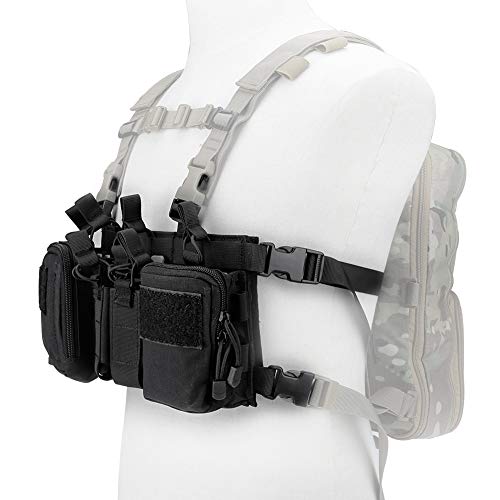 Chaleco táctico Molle Rig Assault 500D con múltiples bolsillos de pecho 5