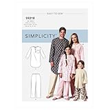 Simplicity Sewing Pattern S9218 - Misses', Men's & Children's Tunic & Pants, Size: AA Adult (S-M-L-XL)