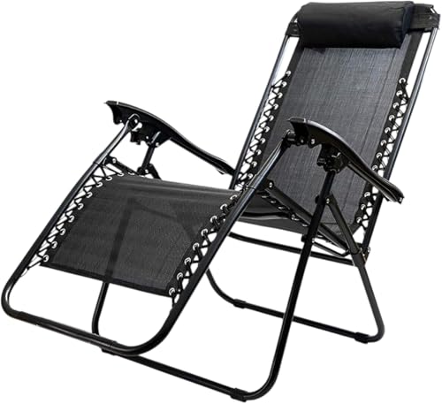 HomeVibe® Zero Gravity Chair Recliner - Klappbare Sonnenliege mit verstellbarer Verriegelungsneigung, Getränkehalter, Ko...