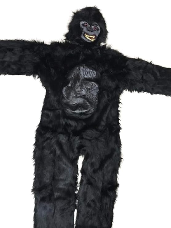 KKALAKRITI Gorilla Kong Fur Fancy Dress Black Costume With Mask And Gloves For Adult (B0D6YVPMJH) Amazon Price History, Amazon Price Tracker