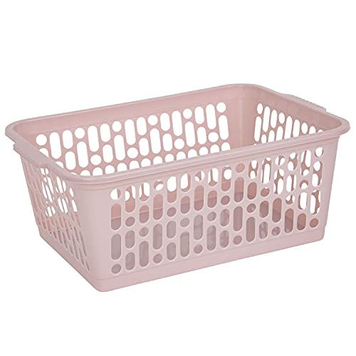 #11 24x Aufbewahrungskorb - rosa - 37 x 26 - Körbchen - Kunststoffkorb - Organizer - Ordnung - Aufbewahrung Bad Korb Kinderzimmer Haushalt