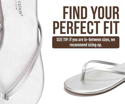 Image of Project Cloud Flip Flops for Women Footwear- Lightweight and Memory Foam Insole Sandals for Women 2026 - Durable Non-Slip Beach Essentials Flats for Women Sandals (Foundations)