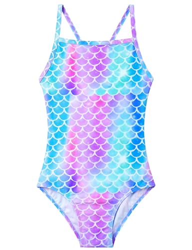 Image of Girls Swimsuits One-Piece Bathing Suits Multicolor Kids Sport Summer Beach Swimwear for 2-10 Years Old