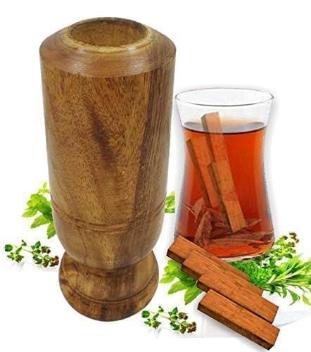 Image of vijaysar Wood Glass for Diabetes Vijaysar and Neem Glass for Diabetes Control | Ayurvedic Herbal Wooden Tumbler | Natural Pterocarpus Marsupium & Neem Wood Cup for Sugar Balance Water Therapy