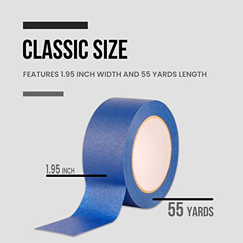 Lichamp Blue Painters Tape 2 Inch Wide, 1Pc Blue Masking Tape, 1.95 Inches X 55 Yards #TOP5