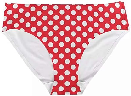 Red Polka Dots Print Cute Polka Dots Leopard Underwear Briefs Soft Stretch Breathable Ladies Panties for Women