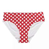 Red Polka Dots Print Cute Polka Dots Leopard Underwear Briefs Soft Stretch Breathable Ladies Panties
