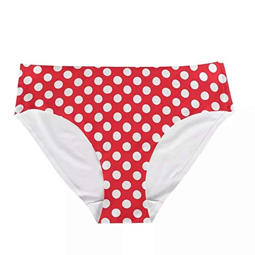 Red Polka Dots Print Cute Polka Dots Leopard Underwear Briefs Soft Stretch Breathable Ladies Panties For Women #TOP4