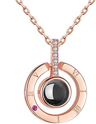 Projective Necklace, I Love You Symbol of Steadfast The Memory of Love Different Languages for I Love U