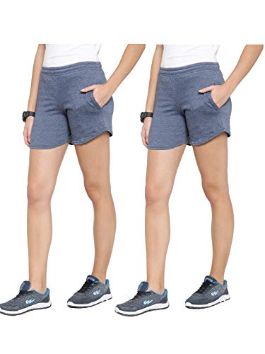 Image of UZARUS Women's Cotton Sleep Night Wear Printed Shorts - Pack of 2