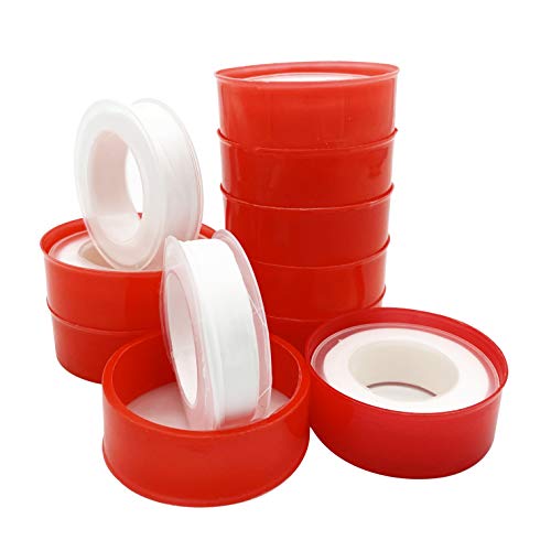 Metaland PTFE Thread Sealant Tape, 1/2\" Width x 394\" Length Teflon Seal Tape for Plumber (Pack of 10)