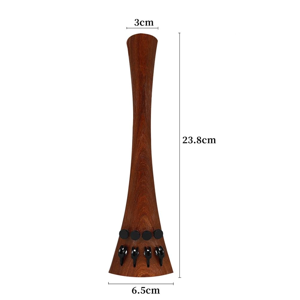 Cordiera per Violoncello 4/4, cordiera in Palissandro con 4 accordatori Fini per Parti di Strumenti a Corda per Violoncello 4/4