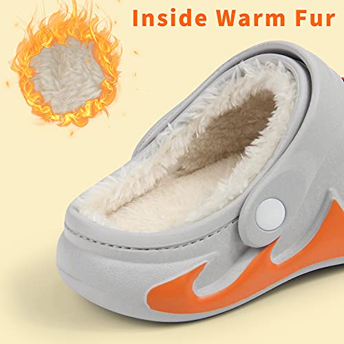 Kids Fur Lined Clogs Winter Garden Shoes Warm House Slippers Indoor Outdoor Mules Size 3 M Us Gray Big Kid #TOP2