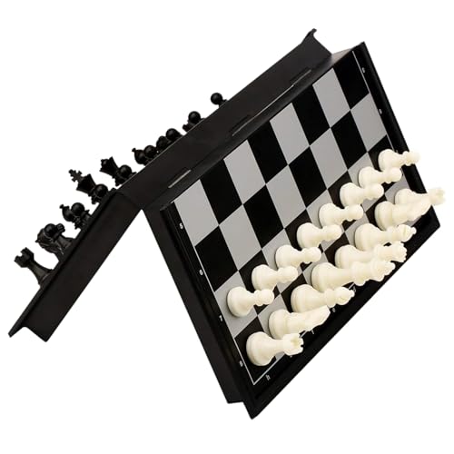 QuadPro Magnetic Travel Chess Set 9.84 Inches with Folding Chess Board Educational Toys for Kids and...