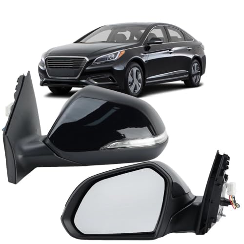 Miroir d'angle mort Hyundai Sonata 2016 rétroviseur manuel cassé à remplacer - 7