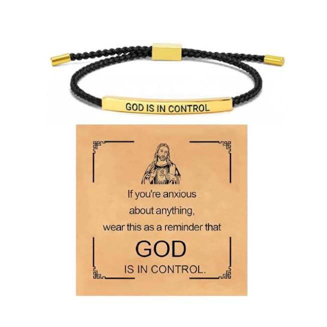 Inspire Bracelet GOD IS IN CONTROL - Elegant Design with Unique Patterns and Letters4