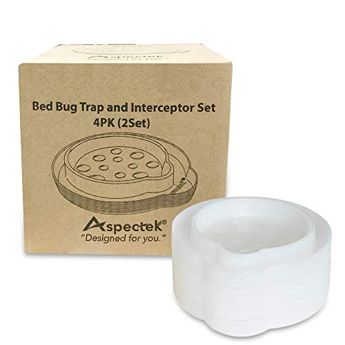 ASPECTEK Bed Bug Trap, insectenvanger, 8 stuks, wit