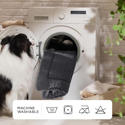 BEDSURE waschbar Hundematte Mittelgroße Hunde, 89x56cm, dunkelgrau – Ansicht 4