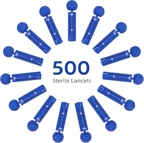 Image of MCP Lancing Device Pen 5 Depth Settings Pain-free with Round Lancets (Pack of 500 Lancets (Only Lancets))