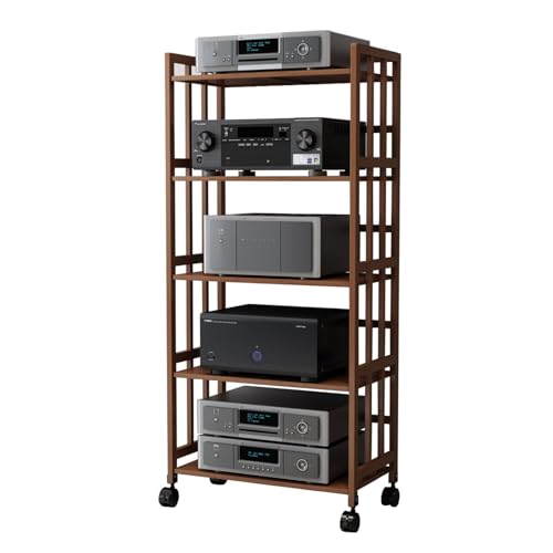 Rack de audio estéreo de 5 niveles para solucionar la falta de espacio y ventilar equipos