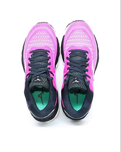 Tênis Mizuno Wave Sky 4 Feminino 4145524-3926, Cor: Rosa/preto, Tamanho: 37