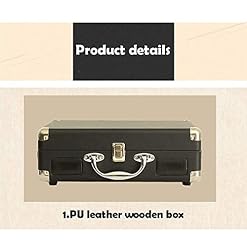 Tourne-Disque Vinyle Bluetooth Vintage à 3 Vitesses avec Haut-Parleur Stéréo, Tourne-Disque Vinyle Valise à Courroie… - Les Beatles, Paul McCartney, John Lennon, RIngo Starr, George Harrison Tourne-Disque Vinyle Bluetooth Vintage à 3 Vitesses avec Haut-Parleur Stéréo, Tourne-Disque Vinyle Valise à Courroie… – Image 5