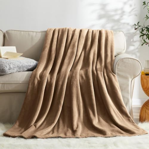 Image of KMUSET Fleece Blanket Grey Queen Size Lightweight Cozy Plush Microfiber Solid Blanket Factory Shop