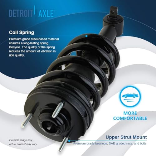 Image of Detroit Axle - Struts Shock Kit for Chevy GMC Suburban Yukon XL 1500 Tahoe | Avalanche Cadillac Escalade ESV EXT [w /o Electronic Suspension] 2 Front Struts 2 Rear Shock Absorbers Replacement Ready Strut
