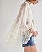 Mieeyali Women Sheer Poncho Top Y2K Oversized V Neck Batwing Sleeve Cover Up Blouse Fairy Lace See Through Mesh Flowy Top
