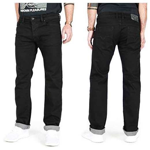Diesel Mäns stretch jeans Safado-R 0R84A Regular Slim Straight svart