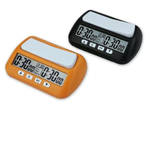 URPIZY Reloj de ajedrez digital con temporizador de cuenta atrás y ascendente de ABS, caja de música portátil con modo de bonificación y retraso, pantalla grande 103 x 23 mm, adecuado para ajedrez y
