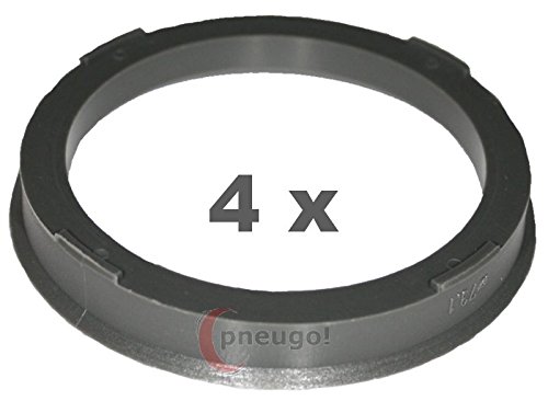Pneugo! Set Di 4 Anelli Di Centraggio Per Cerchi In Alluminio - Da 60,1 Mm A 54,1 Mm - Made In Germany