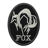 PHOENIX IKKI メタルギア FOX HOUND フォックス ハウンド ミリタリー コスプレ サバゲ― 刺繍 パッチ ワッペン アップリケ ベルクロ対応 oval grey
