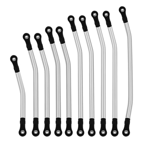 RC�����P�[�W�p�[�c Compatible With Axial For SCX10 II 90046 1/10 RC �N���[���[�J�[ 10PCS RC �����N �㕔����щ��������P�[�W �V���[�V�����N�Z�b�g�p ���b�h�G���h�t�� 325mm