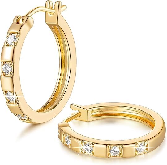 Gold Earrings for Women 14K Gold Hoop Earrings for Women Chunky Classic Huggie Earring Everyday