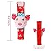 ThinkMax Baby Wrist Rattles, 8 Pcs Soft Animal Wrist Rattles and Foot Finders SockSet - Elephant, Monkey, Piggy and Puppy