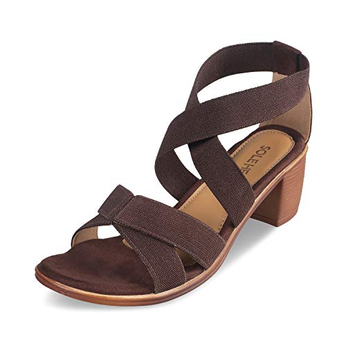 Image of SOLE HEAD Brown Heels Women Sandal