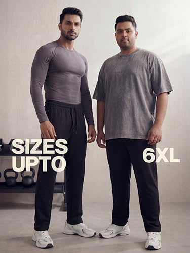 Image of Fflirtygo Mens Straight Fit Track Pants with Zip Pockets | Cotton Joggers Gym | Lower for Men | Sweatpants Sizes Upto 6XL