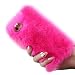 iPhone 7 Case, iPhone 7 Plus Case, Yoyorule Luxury Crystal Bling Case Winter Warm Soft Faux Fluffy Villi Fur Plush Wool Cover Skin (iPhone 7 Plus, Hot Pink)